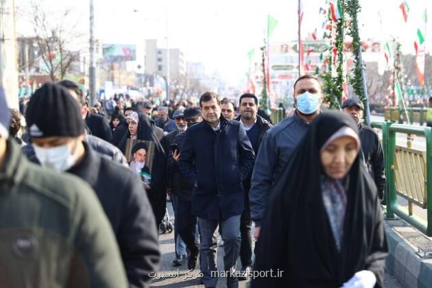 وزیر ورزش در راهپیمایی ۲۲ بهمن: ایران را از تحریم نترسانید